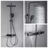 Brass 3-Function Bathroom Shower System Knobbed Mixer with Hand Shower
