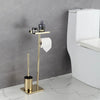 Toilet Brush and Toilet Paper Holder Stainless Steel Bath Storage Rack