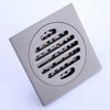 Brass Square Style Floor Drainer Waste Drain Bathroom Shower Drain