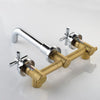 Double Handle Brass Surface Hot and Cold Bathroom Pool Basin Faucet