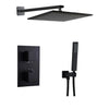 Matte Black Thermostatic Shower Faucet Brass Rainfall Shower System