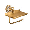 Antique Brass Toilet Paper Holder Tissue Holder with Phone Shelf
