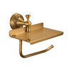 Antique Brass Toilet Paper Holder Tissue Holder with Phone Shelf