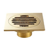 Brass Square Style Floor Drainer Waste Drain Bathroom Shower Drain