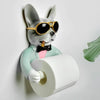 Dog Design Toilet Paper Holder Hygiene Resin Free Punch Hand Tissue Box