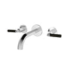 Concealed Wall Mounted Brass Basin Faucet Dual Handle Basin Mixer Tap