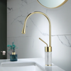 Bathroom Faucet Brushed Gold Faucet Brass and Marble Sink Mixer Tap