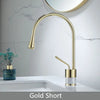 Bathroom Faucet Brushed Gold Faucet Brass and Marble Sink Mixer Tap