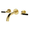 Concealed Wall Mounted Brass Basin Faucet Dual Handle Basin Mixer Tap