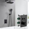 Thermostatic Bathroom Shower Faucet Brass Rainfall Bathtub Mixer Tap