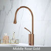 Bathroom Faucet Brushed Gold Faucet Brass and Marble Sink Mixer Tap