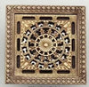Antique Brass Square Shower Drain Art Carved Bathroom Floor Drain Grate