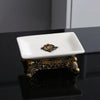 Classic Ceramic Soap Dish Draining Soap Box Bathroom Storage Organizer