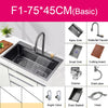 Multifunction Black Kitchen Sink Waterfall Faucet Large Wash Basin