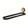 Wood Stainless steel Foldable Towel Rack No-Drill Shower Towel Bar