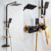Modern Brass Rainfall Shower Faucet Set Adjustable Mixer Shower System