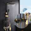 Modern Brass Rainfall Shower Faucet Set Adjustable Mixer Shower System