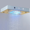 LED Ceiling-Mounted Concealed Stainless Steel Rainfall Shower Head