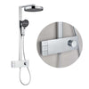 Brass Bathroom Shower System Rainfall Shower Head with Mixer Faucet Set
