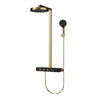 Thermostatic Concealed Shower System Set Brass Rainfall Shower Head
