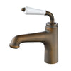 Vintage Brass Basin Faucet Single Handle Hot Cold Water Mixer Tap