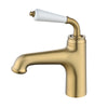 Vintage Brass Basin Faucet Single Handle Hot Cold Water Mixer Tap
