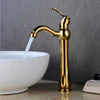 Vintage Brass Bathroom Basin Sink Faucet Deck Mount Water Mixer Tap
