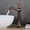 Vintage Brass Bathroom Basin Sink Faucet Deck Mount Water Mixer Tap