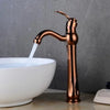 Vintage Brass Bathroom Basin Sink Faucet Deck Mount Water Mixer Tap