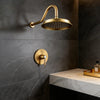 Vintage Brass Shower System Rainfall Shower Head Single Handle Mixer