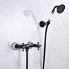 Wall Mount Bathtub Faucet with Handheld Spray Tub Shower System