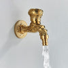 Wall Mount Faucet Antique Brass Tap Decorative Outdoor Garden Faucet