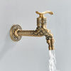 Wall Mount Faucet Antique Brass Tap Decorative Outdoor Garden Faucet