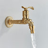 Wall Mount Faucet Antique Brass Tap Decorative Outdoor Garden Faucet