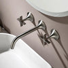 Wall Mounted 3-Hole Basin Faucet Concealed Brass Hot Cold Mixer Tap