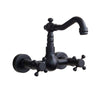 Wall Mounted Basin Faucet Bathroom Faucet Dual Handles Bathtub Tap