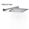 Wall Mounted Bath Shower Head Ultrathin Top Over Spray Shower Arm