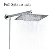 Wall Mounted Bath Shower Head Ultrathin Top Over Spray Shower Arm