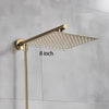 Wall Mounted Bath Shower Head Ultrathin Top Over Spray Shower Arm