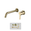 Wall Mounted Bathroom Brass Basin Sink Faucet Water Mixer Tap
