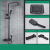Wall Mounted Bathroom Faucet Chrome Black Rain Shower Head Bath Faucet