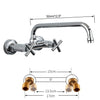 Wall Mounted Bathroom Mixer Tap Hot Cold Sink Faucet 360 Rotation