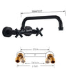 Wall Mounted Bathroom Mixer Tap Hot Cold Sink Faucet 360 Rotation