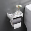 Wall-Mounted Bathroom Roll Paper Storage Rack Toilet Shelf Accessory