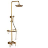 Wall Mounted Bathtub Shower Set Faucet Double Handle with Commodity Shelf