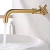 Wall-Mounted Brass Basin Faucet Single Cold Water Washbasin Utility Tap
