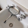 Wall Mounted Brass Basin Faucet with Soap Dish Hot Cold Sink Mixer Tap