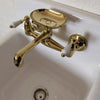 Wall Mounted Brass Basin Faucet with Soap Dish Hot Cold Sink Mixer Tap