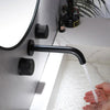 Wall Mounted Brass Bathroom Faucet Double Handle Water Mixer Basin Tap