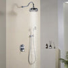 Wall-Mounted Brass Bathroom Shower Faucet System Rainfall Shower Set